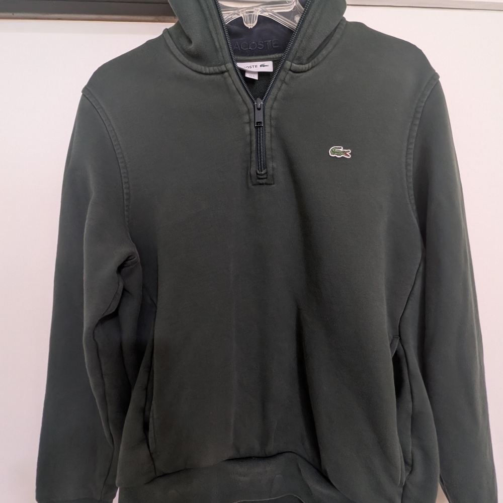Lacoste Green Half-Zip Hoodie